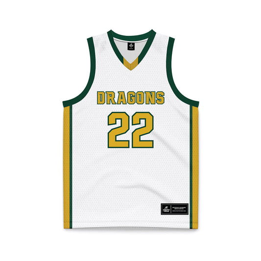 Tiffin - NCAA Men's Basketball : Michael Lucarotti - White Basketball Jersey-0