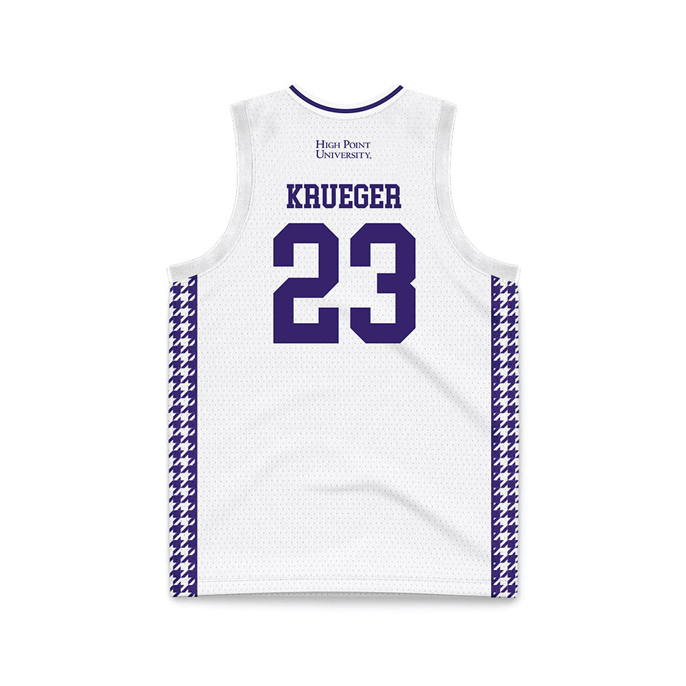 High Point - NCAA Men's Basketball : Kasen Krueger - White Basketball Jersey-1
