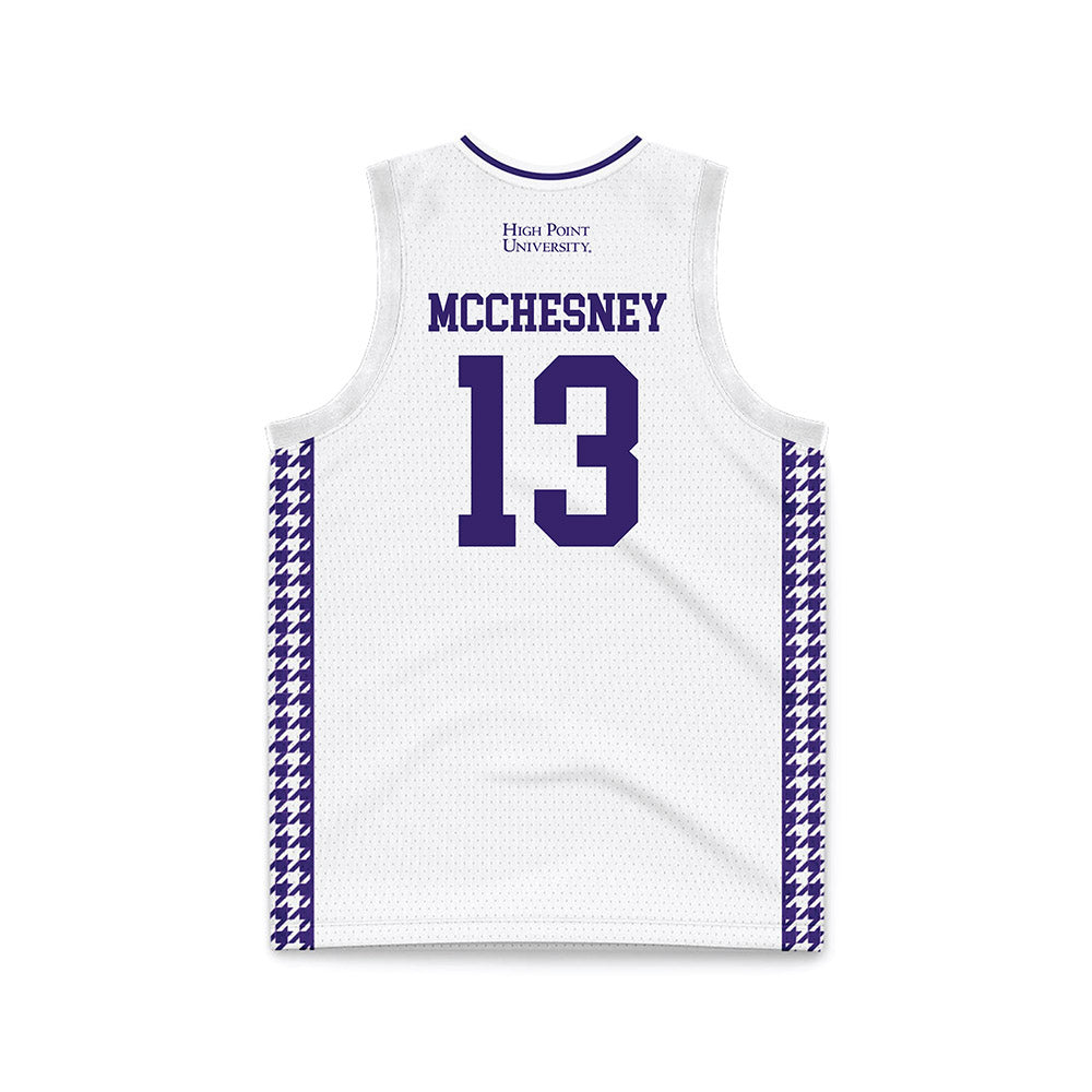 High Point - NCAA Men's Basketball : Liam Mcchesney - White Basketball Jersey-1