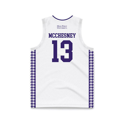 High Point - NCAA Men's Basketball : Liam Mcchesney - White Basketball Jersey-1