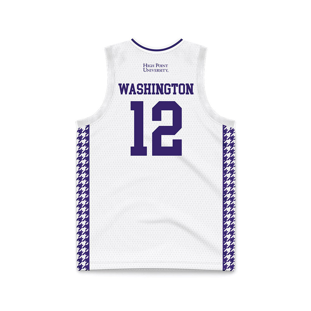 High Point - NCAA Men's Basketball : Scotty Washington - White Basketball Jersey-1