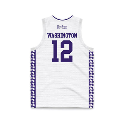 High Point - NCAA Men's Basketball : Scotty Washington - White Basketball Jersey-1