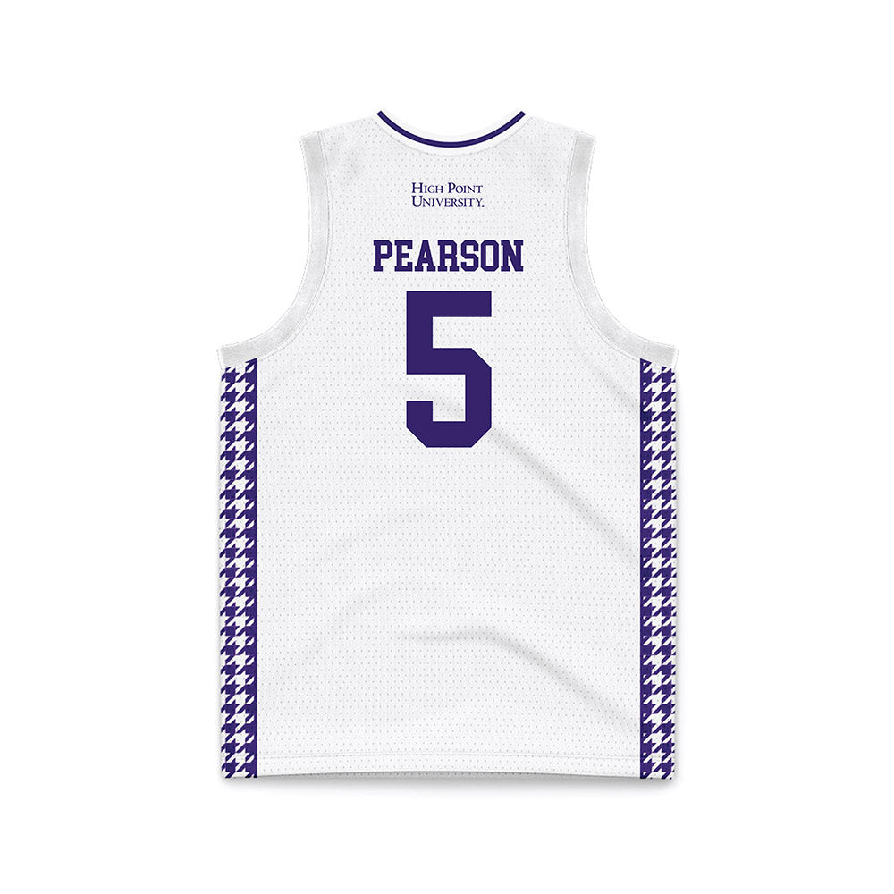 High Point - NCAA Men's Basketball : Trey Pearson - White Basketball Jersey-1