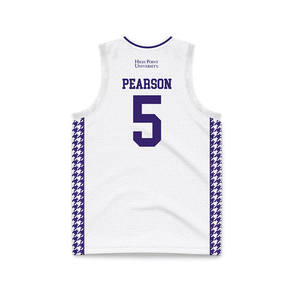 High Point - NCAA Men's Basketball : Trey Pearson - White Basketball Jersey-1