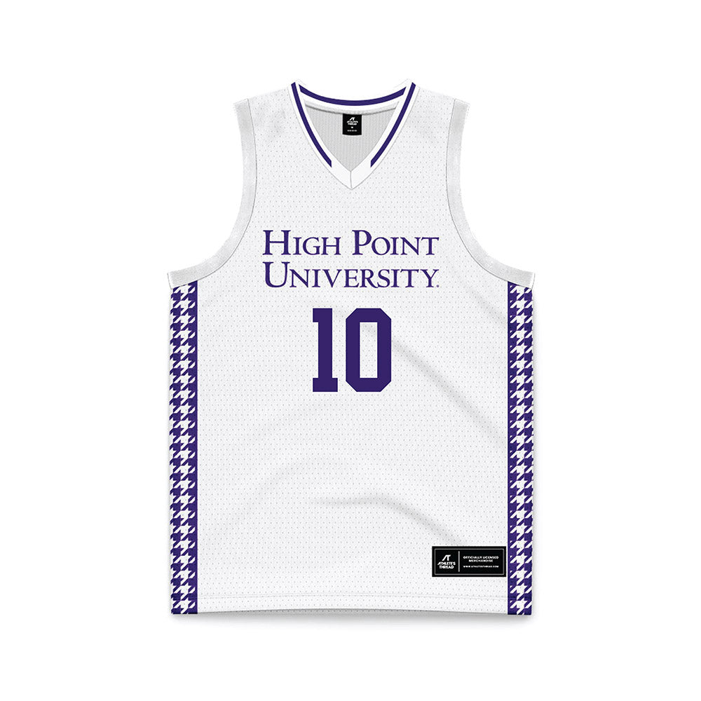 High Point - NCAA Men's Basketball : Dorian Grosber - White Basketball Jersey-0