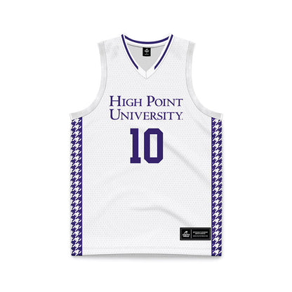 High Point - NCAA Men's Basketball : Dorian Grosber - White Basketball Jersey-0