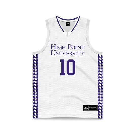 High Point - NCAA Men's Basketball : Dorian Grosber - White Basketball Jersey-0