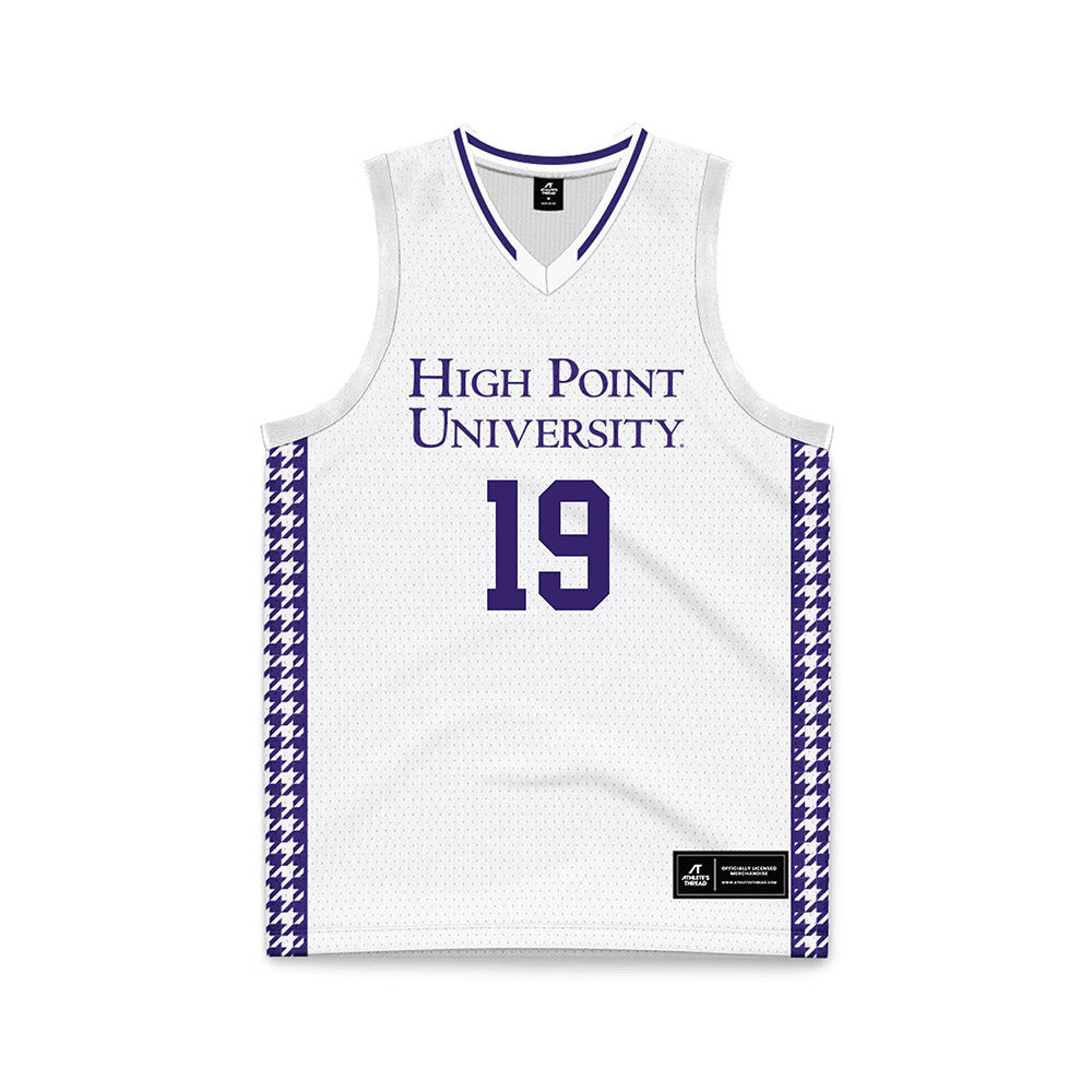 High Point - NCAA Men's Basketball : Josh Ibukunoluwa - White Basketball Jersey-0