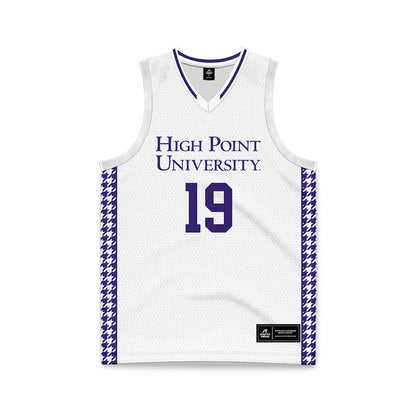 High Point - NCAA Men's Basketball : Josh Ibukunoluwa - White Basketball Jersey-0
