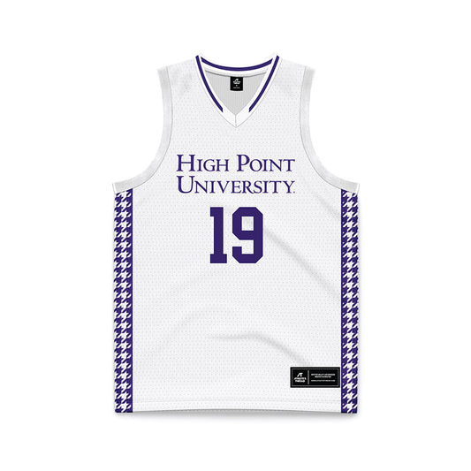 High Point - NCAA Men's Basketball : Josh Ibukunoluwa - White Basketball Jersey-0