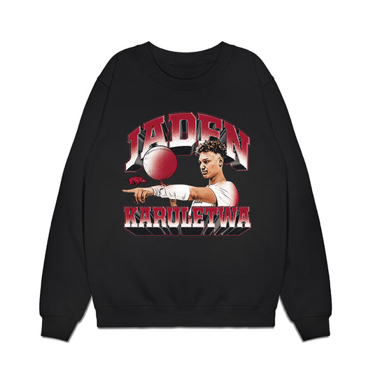 Arkansas - NCAA Men's Basketball : Jaden Karuletwa - Collage Premium Crewneck Sweatshirt-0