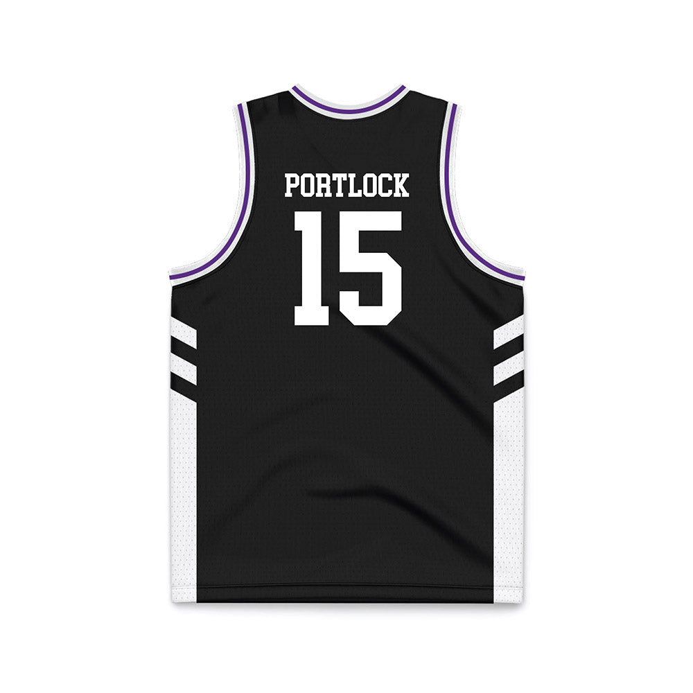 TCU - NCAA Women's Basketball : Sarah Portlock - Black Basketball Jersey-1