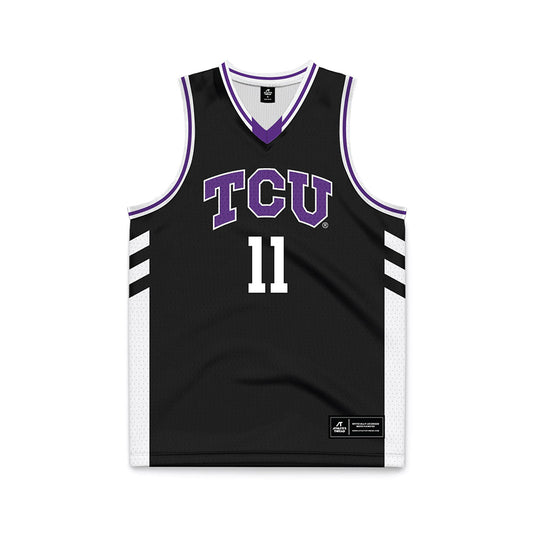 TCU - NCAA Women's Basketball : Lanie Grant - Black Basketball Jersey-0