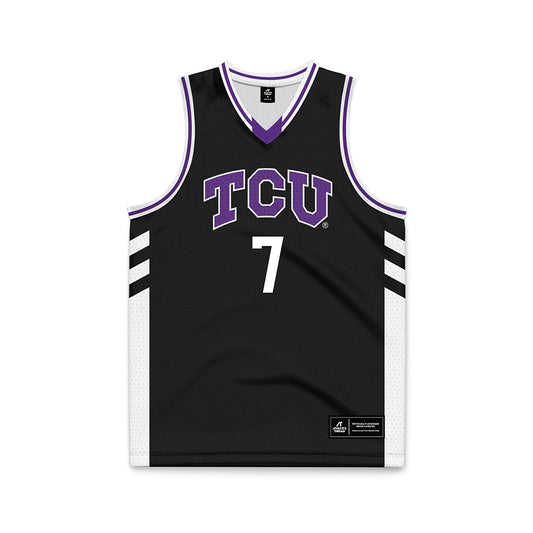 TCU - NCAA Women's Basketball : Marta Suarez - Black Basketball Jersey-0