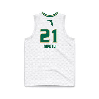 USF - NCAA Women's Basketball : Lor Mputu - White Basketball Jersey-1