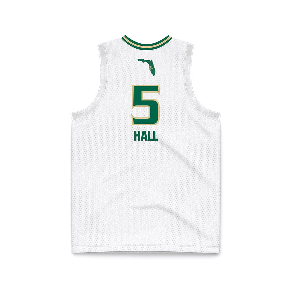 USF - NCAA Women's Basketball : Brooklyn Hall - White Basketball Jersey-1