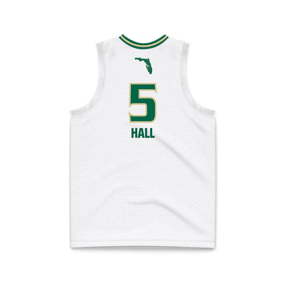 USF - NCAA Women's Basketball : Brooklyn Hall - White Basketball Jersey-1