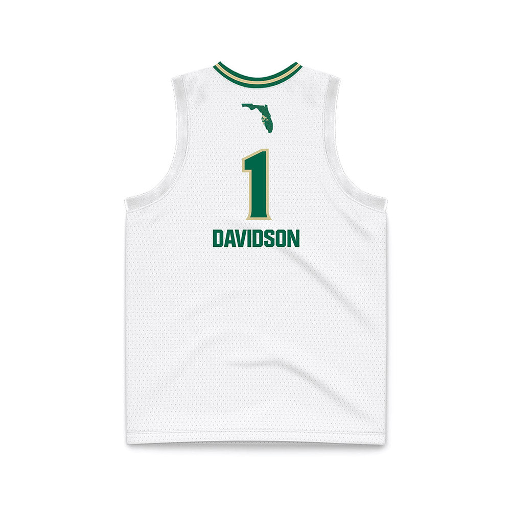 USF - NCAA Women's Basketball : Katie Davidson - White Basketball Jersey-1