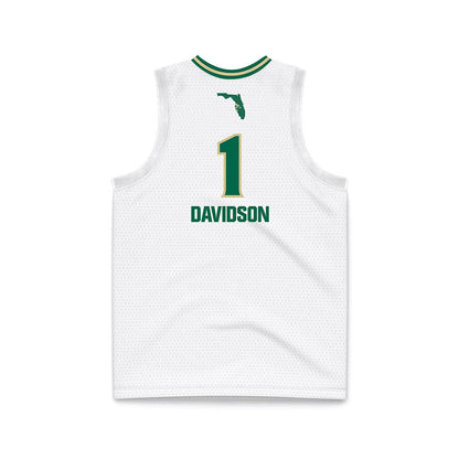 USF - NCAA Women's Basketball : Katie Davidson - White Basketball Jersey-1