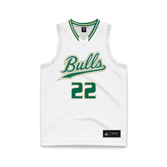 USF - NCAA Women's Basketball : Lee Teichman - White Basketball Jersey-0