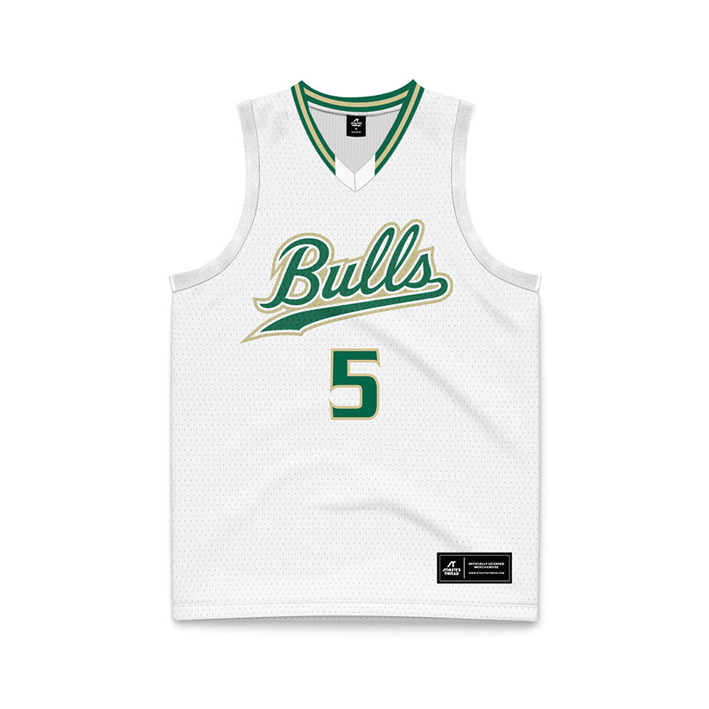 USF - NCAA Women's Basketball : Brooklyn Hall - White Basketball Jersey-0