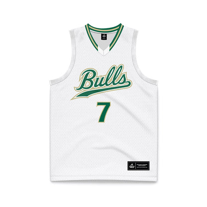 USF - NCAA Women's Basketball : Lanaa Vukcevic - White Basketball Jersey-0