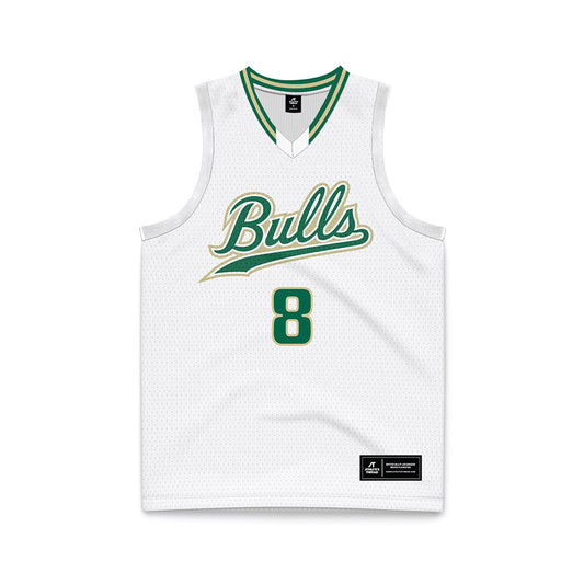 USF - NCAA Women's Basketball : Fatou Diakite - White Basketball Jersey-0