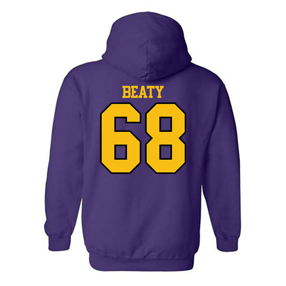 MNSU - NCAA Football : Logan Beaty - Classic Shersey Hooded Sweatshirt-1