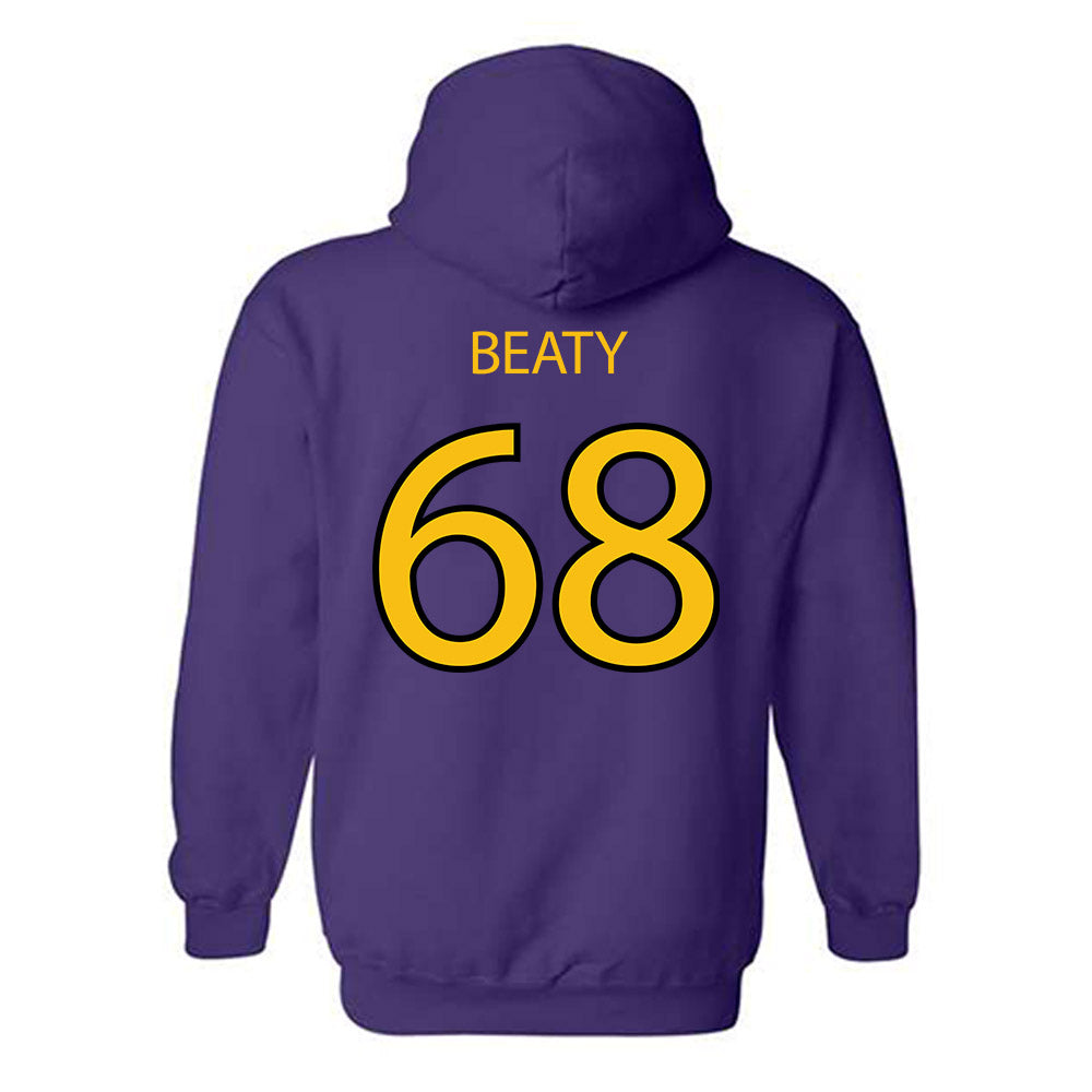 MNSU - NCAA Football : Logan Beaty - Classic Shersey Hooded Sweatshirt-1