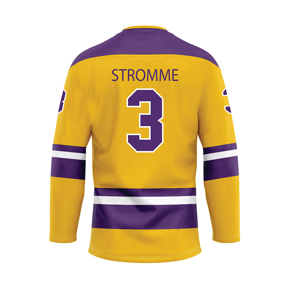 Minn. St. - NCAA Women's Ice Hockey : Anika Stromme - Yellow Hockey Jersey-1