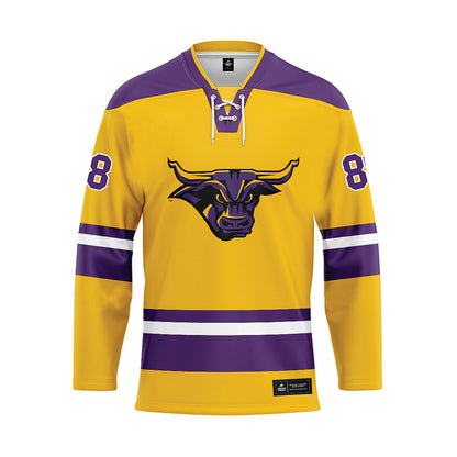 Minn. St. - NCAA Women's Ice Hockey : Katie Olfert - Yellow Hockey Jersey-0