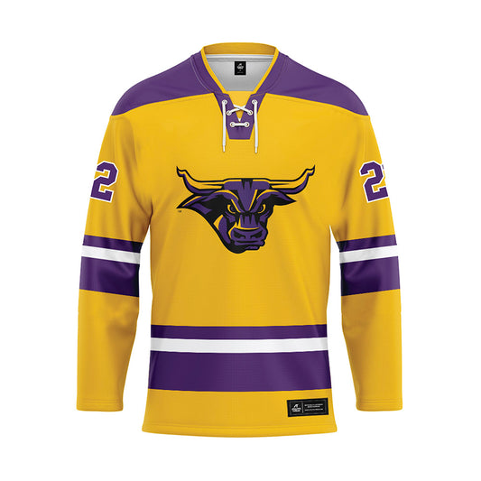 Minn. St. - NCAA Women's Ice Hockey : Tori Anderson - Yellow Hockey Jersey-0