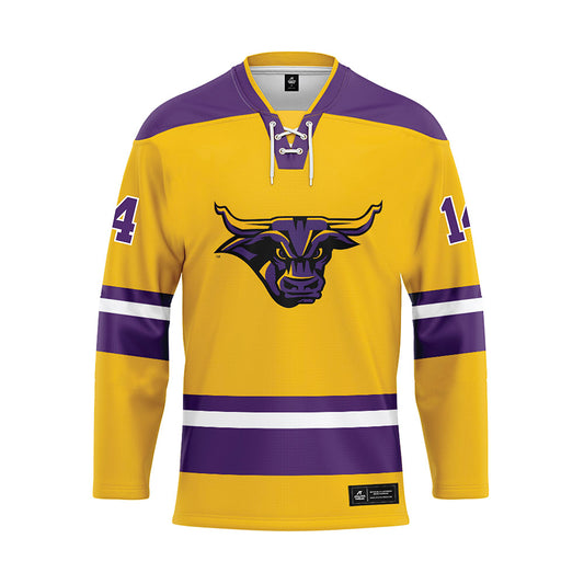Minn. St. - NCAA Women's Ice Hockey : Mercury Bischoff - Yellow Hockey Jersey-0