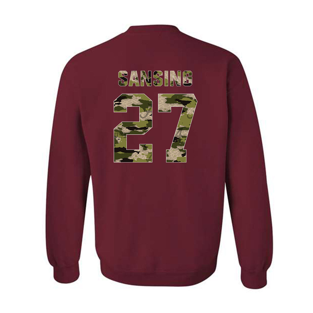 Alabama - NCAA Football : Walter Sansing - Tusk Camo Script A Crewneck Sweatshirt-1