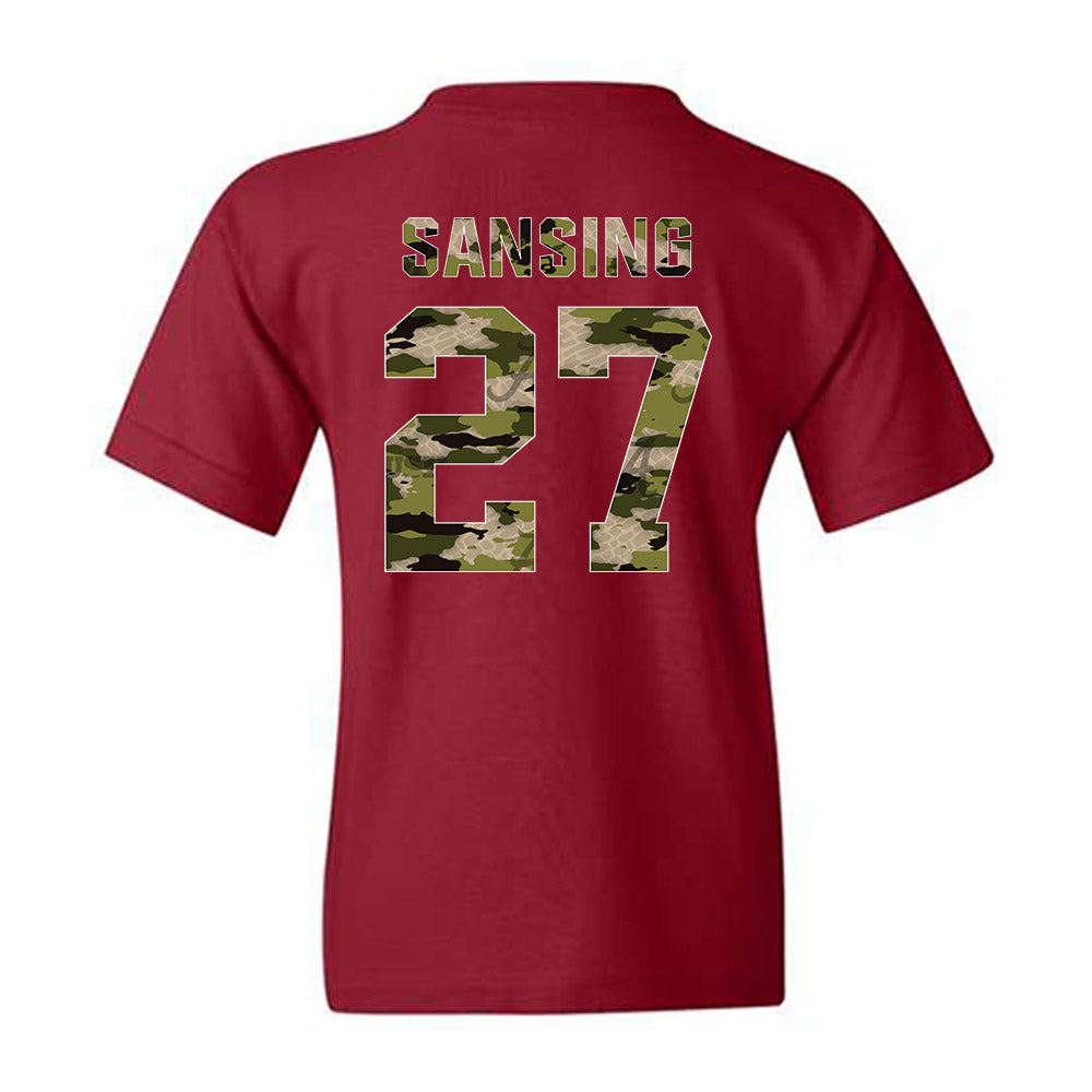 Alabama - NCAA Football : Walter Sansing - Tusk Camo Script A Youth T-Shirt-1
