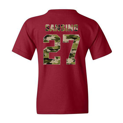 Alabama - NCAA Football : Walter Sansing - Tusk Camo Script A Youth T-Shirt-1