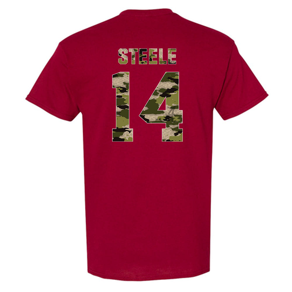 Alabama - NCAA Baseball : Peyton Steele - Tusk Camo Script A T-Shirt-1
