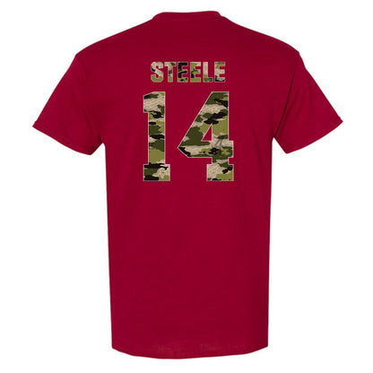 Alabama - NCAA Baseball : Peyton Steele - Tusk Camo Script A T-Shirt-1