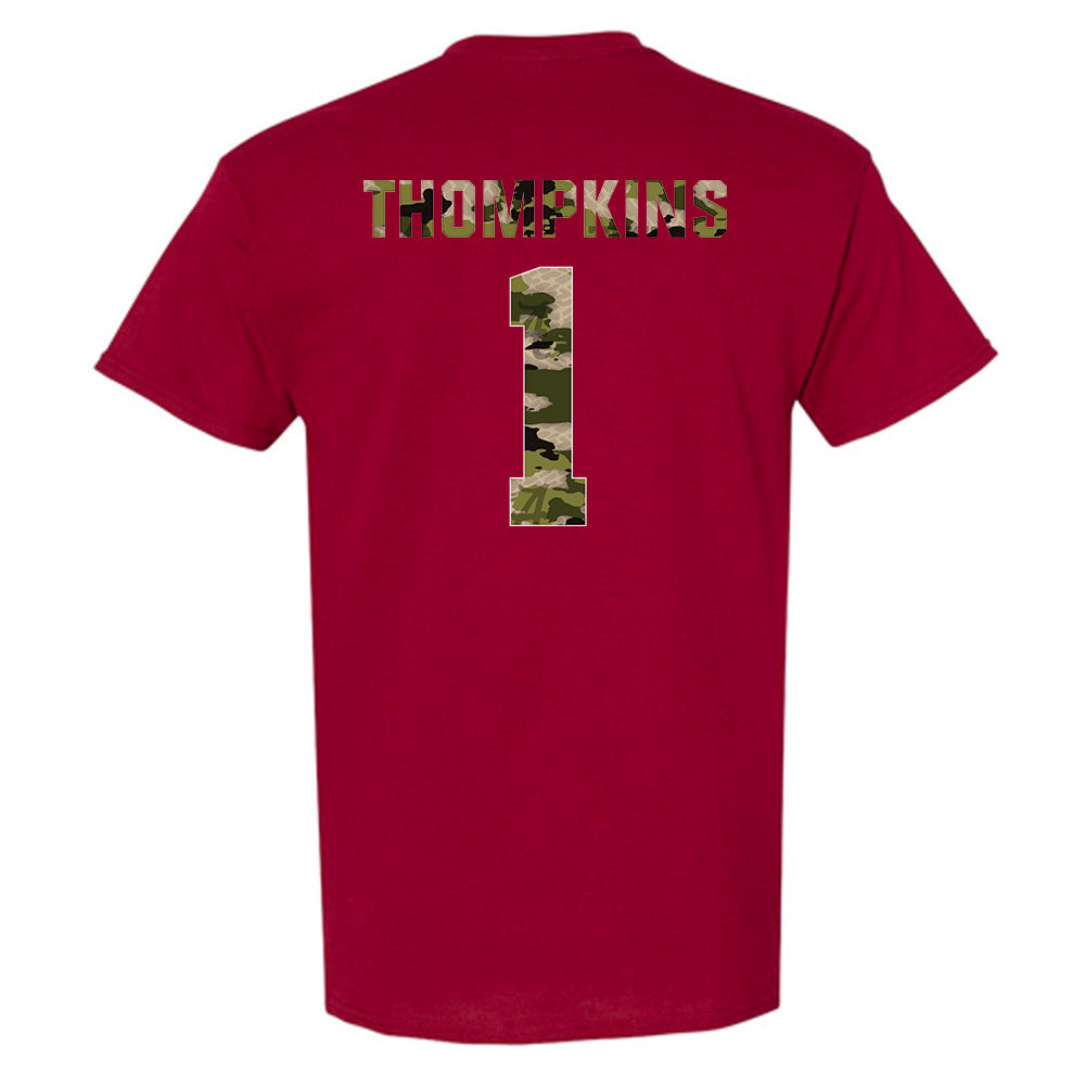 Alabama - NCAA Football : Devan Thompkins - Tusk Camo Script A T-Shirt-1