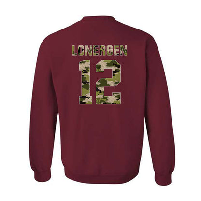 Alabama - NCAA Football : Dylan Lonergen - Tusk Camo Script A Crewneck Sweatshirt-1