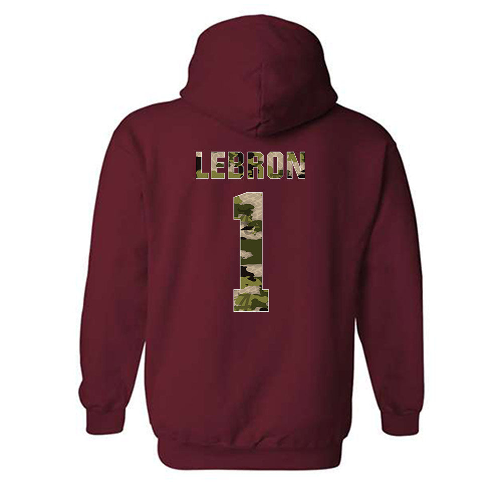 Alabama - NCAA Baseball : Justin Lebron - Tusk Camo Script A Hooded Sweatshirt-1
