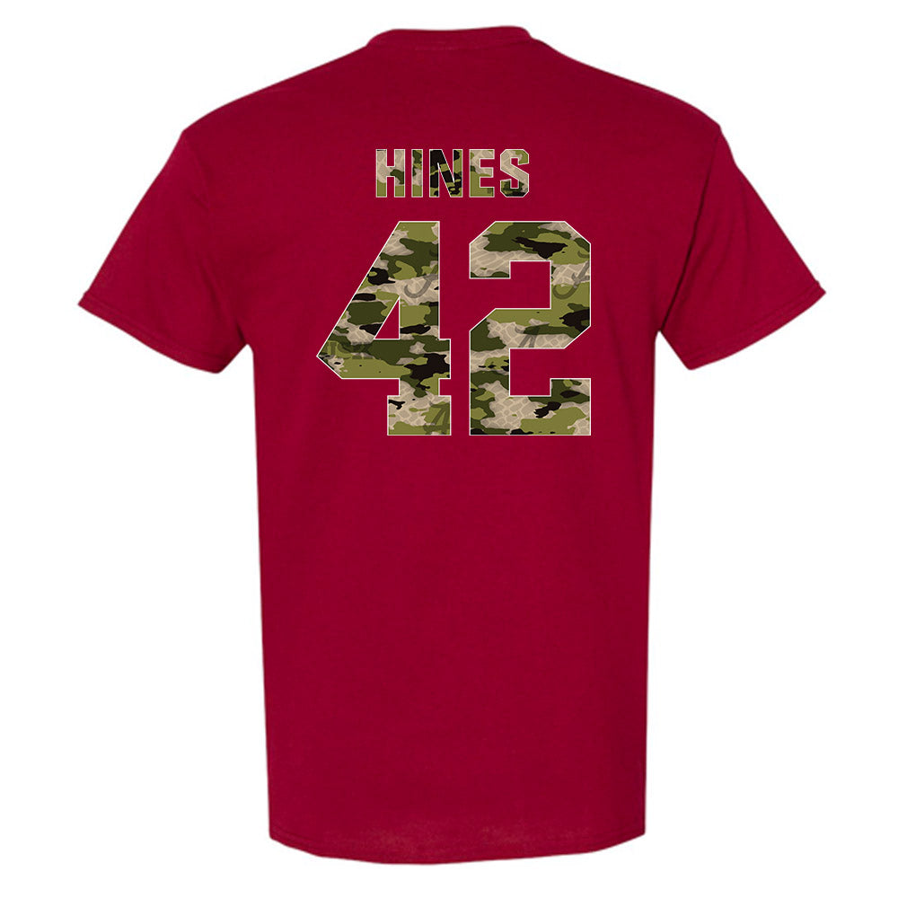 Alabama - NCAA Baseball : Eric Hines - Tusk Camo Script A T-Shirt-1