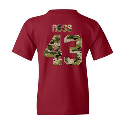 Alabama - NCAA Football : Jayshawn Ross - Tusk Camo Script A Youth T-Shirt-1