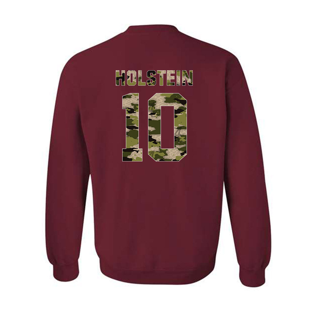 Alabama - NCAA Football : Eli Holstein - Tusk Camo Script A Crewneck Sweatshirt-1