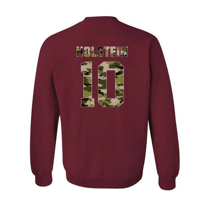 Alabama - NCAA Football : Eli Holstein - Tusk Camo Script A Crewneck Sweatshirt-1