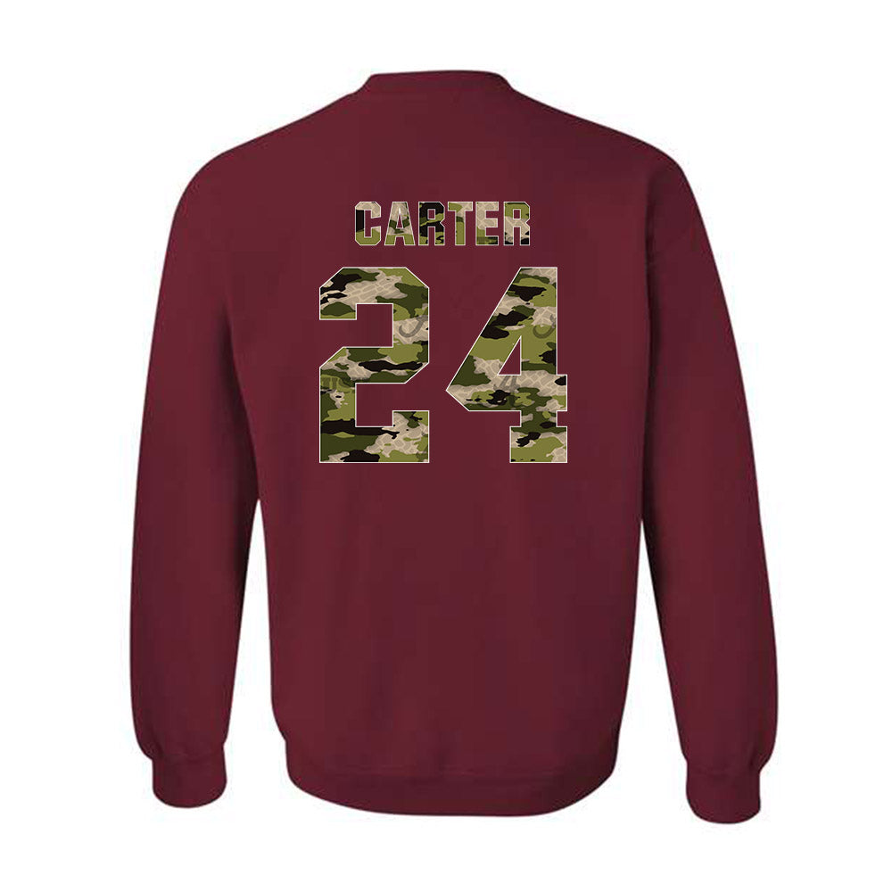 Alabama - NCAA Football : Noah Carter - Tusk Camo Script A Crewneck Sweatshirt-1
