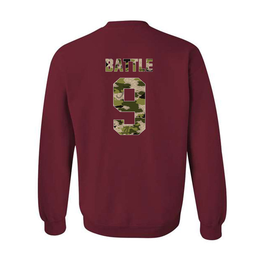 Alabama - NCAA Football : Jordan Battle - Tusk Camo Script A Crewneck Sweatshirt-1