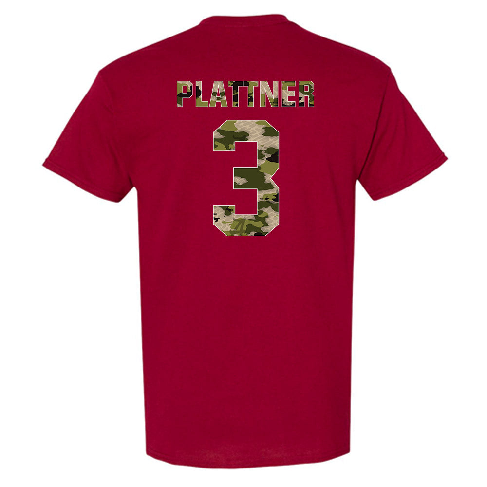 Alabama - NCAA Baseball : Will Plattner - Tusk Camo Script A T-Shirt-1