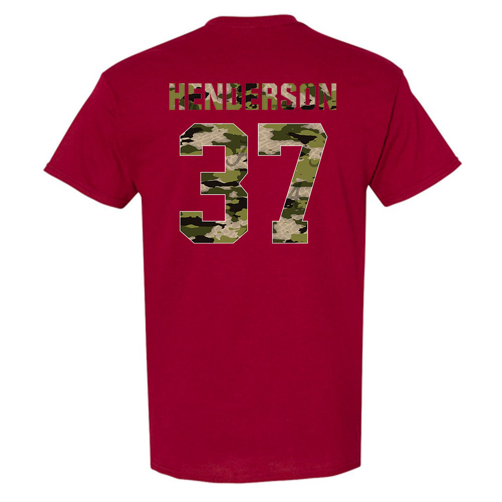 Alabama - NCAA Football : Tyler Henderson - Tusk Camo Script A T-Shirt-1