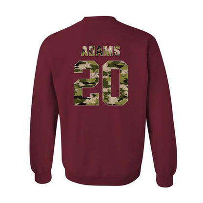 Alabama - NCAA Baseball : Zane Adams - Tusk Camo Script A Crewneck Sweatshirt-1